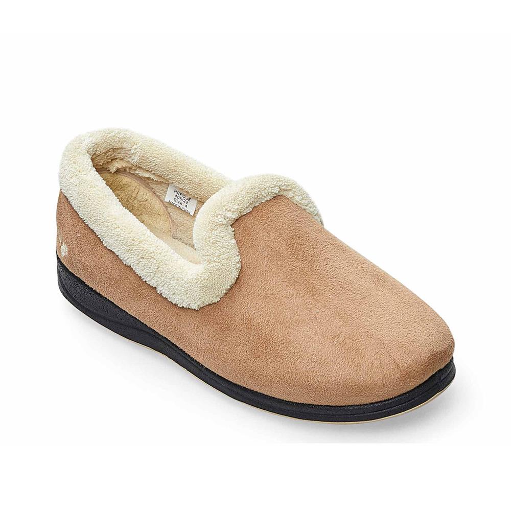 Padders Ladies Slippers 2E Fit Vulcanised - REPOSE - Repose / null - TAUPE /CAMEL