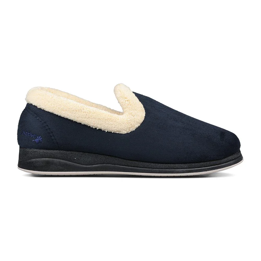 Padders Ladies Slippers 2E Fit Vulcanised - REPOSE - Repose / null - Navy - Image 2