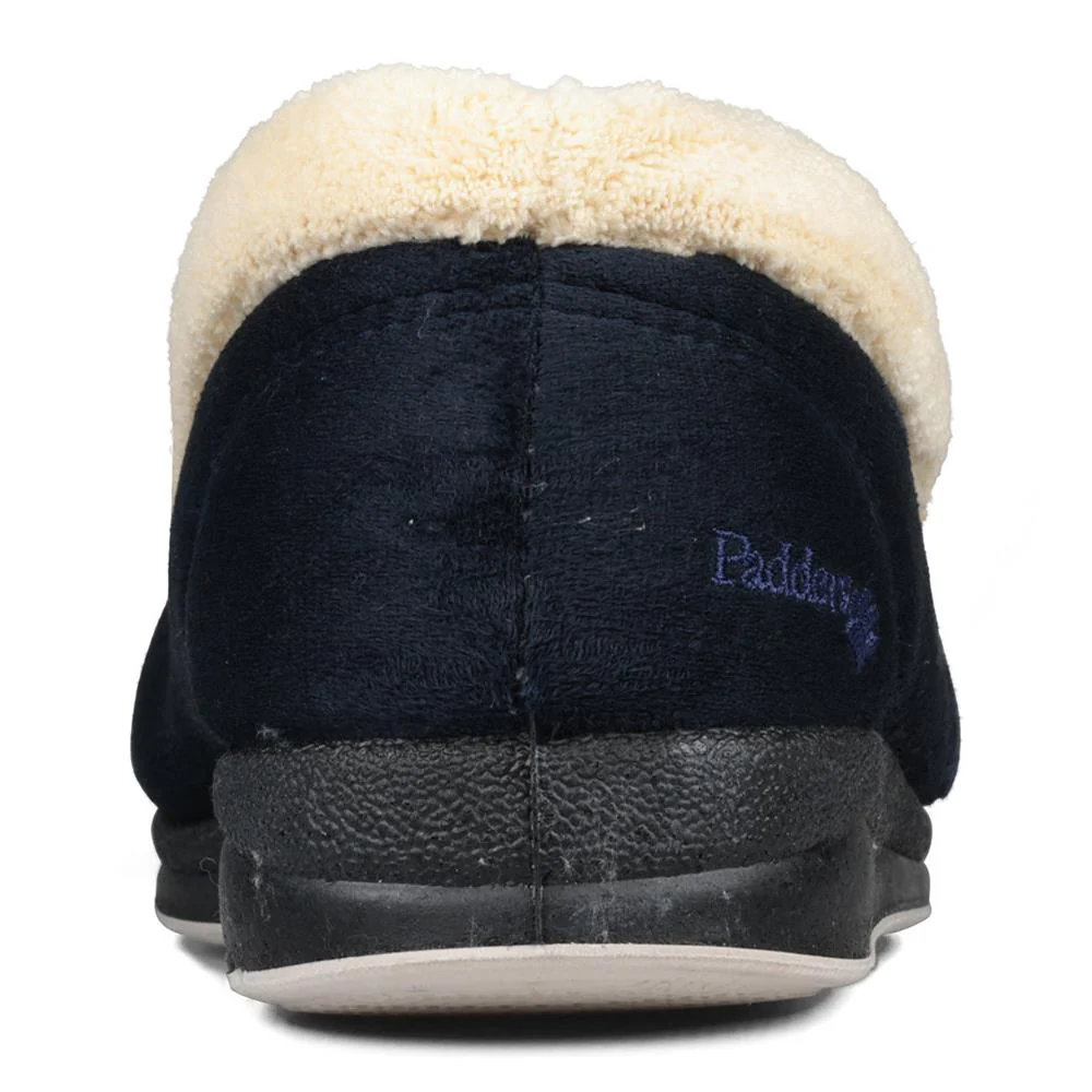 Padders Ladies Slippers 2E Fit Vulcanised - REPOSE - Repose / null - Navy - Image 4