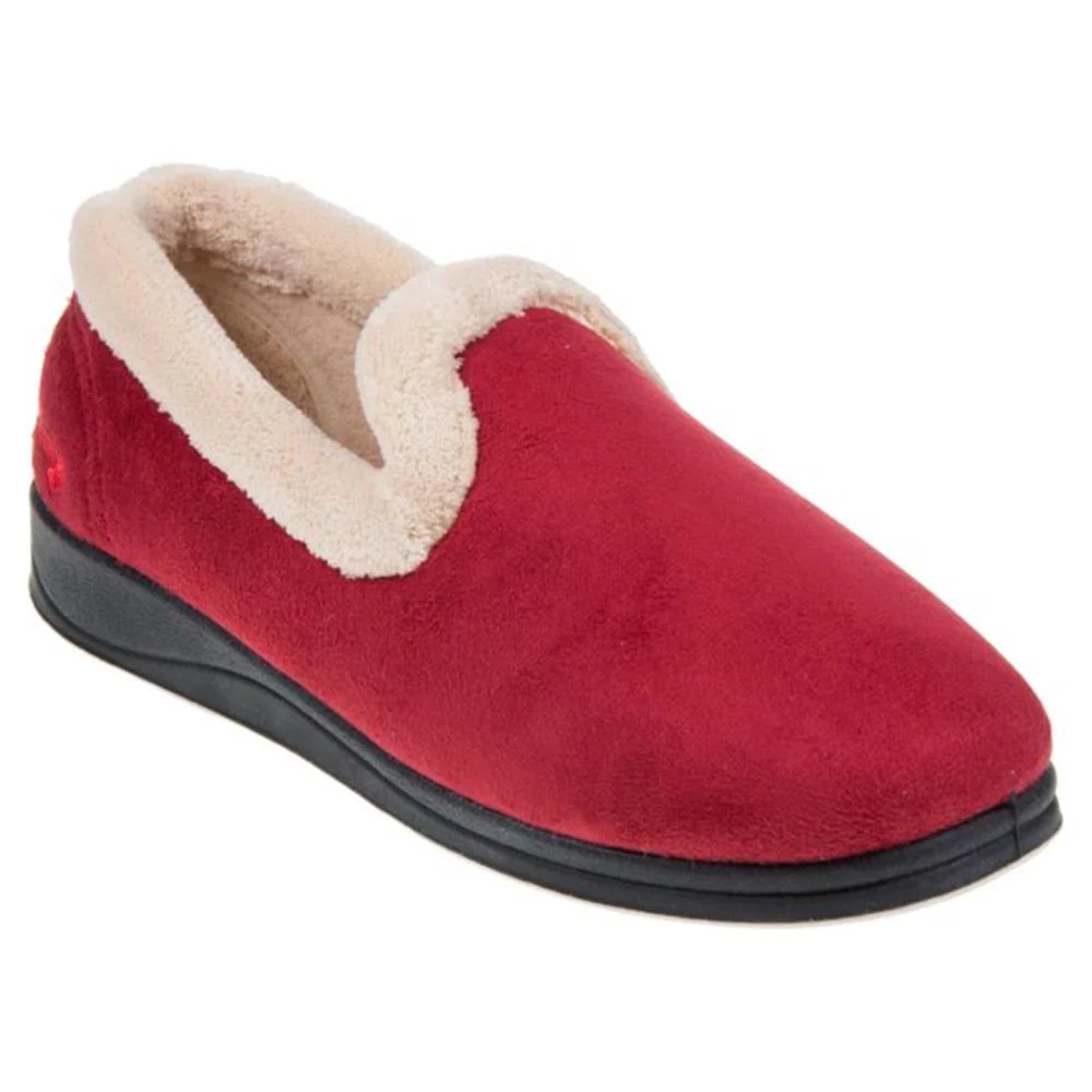 Padders Ladies Slippers 2E Fit Vulcanised - REPOSE - Repose / null - Red