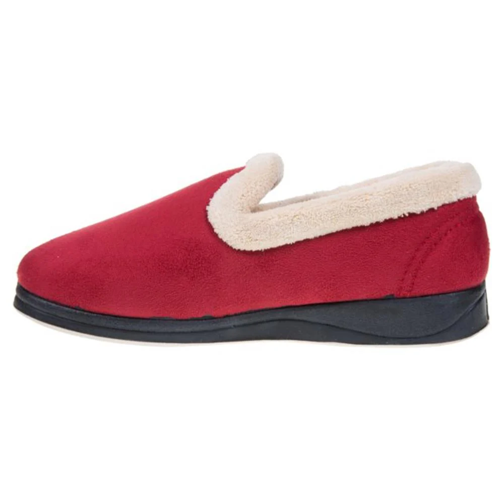 Padders Ladies Slippers 2E Fit Vulcanised - REPOSE - Repose / null - Red - Image 3