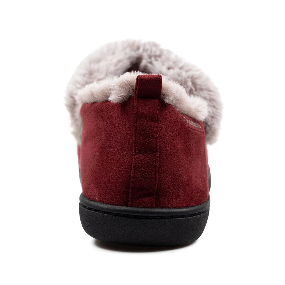 Padders Ladies Slippers 2E Side Stitched Washable - DORA - Dora / null - Bordeaux Combi - Image 4