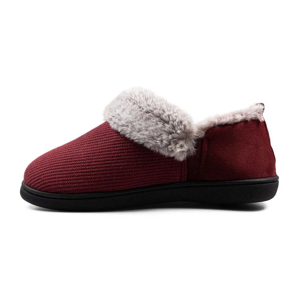 Padders Ladies Slippers 2E Side Stitched Washable - DORA - Dora / null - Bordeaux Combi - Image 5