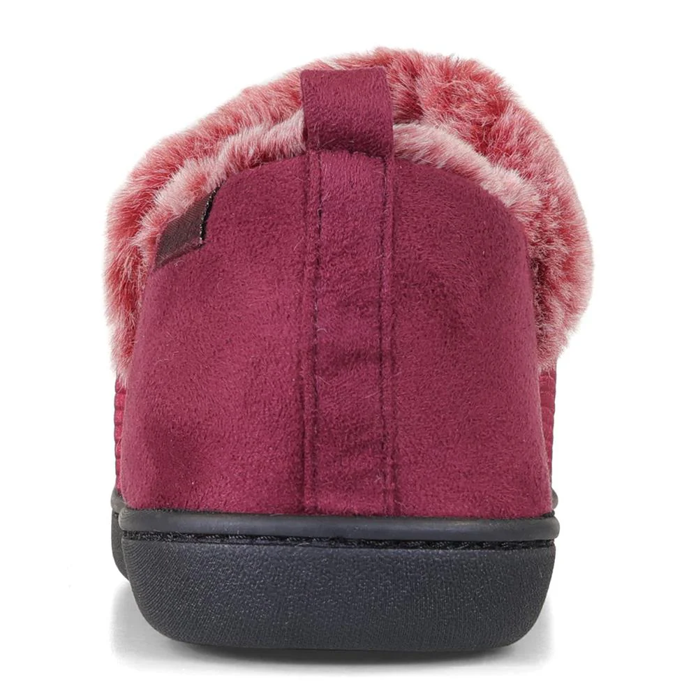 Padders Ladies Slippers 2E Side Stitched Washable - DORA - Dora / null - Winter Red Sparkle Cord - Image 3