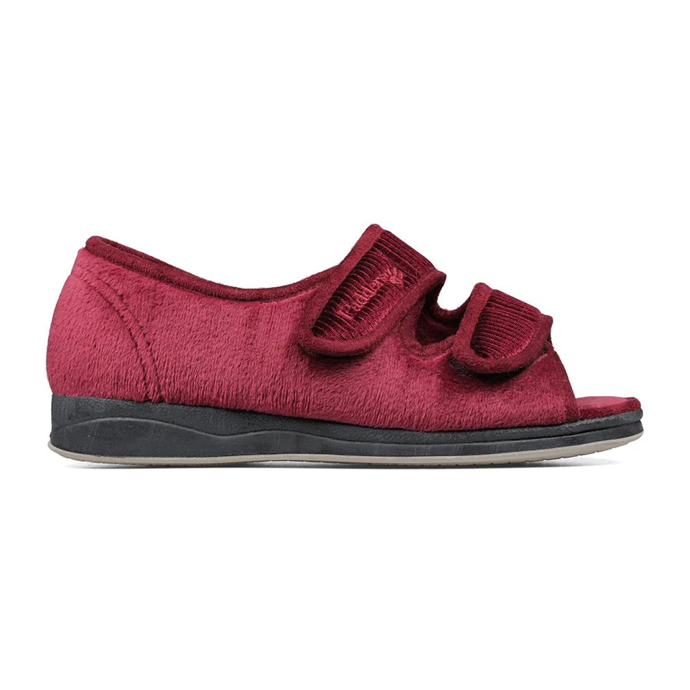 Padders + Ladies Slippers Dual Fit 4E/6E & 6E - LYDIAX - LydiaX / null - Winter Red Sparkle Cord - Image 2