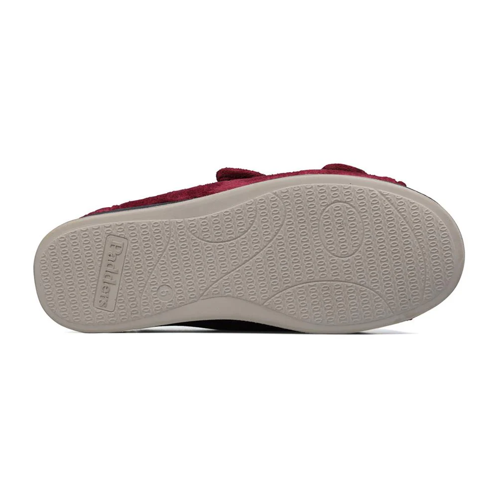 Padders + Ladies Slippers Dual Fit 4E/6E & 6E - LYDIAX - LydiaX / null - Winter Red Sparkle Cord - Image 3