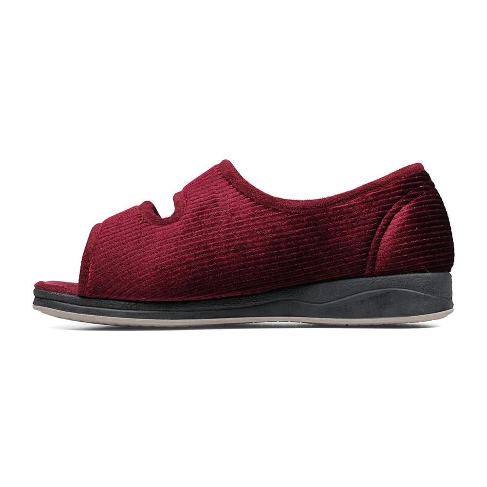 Padders + Ladies Slippers Dual Fit 4E/6E & 6E - LYDIAX - LydiaX / null - Winter Red Sparkle Cord - Image 5