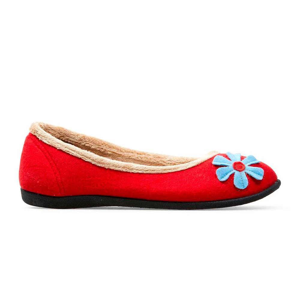 Padders Ladies Slippers - HAPPY - Happy / null - Red Combi - Image 3