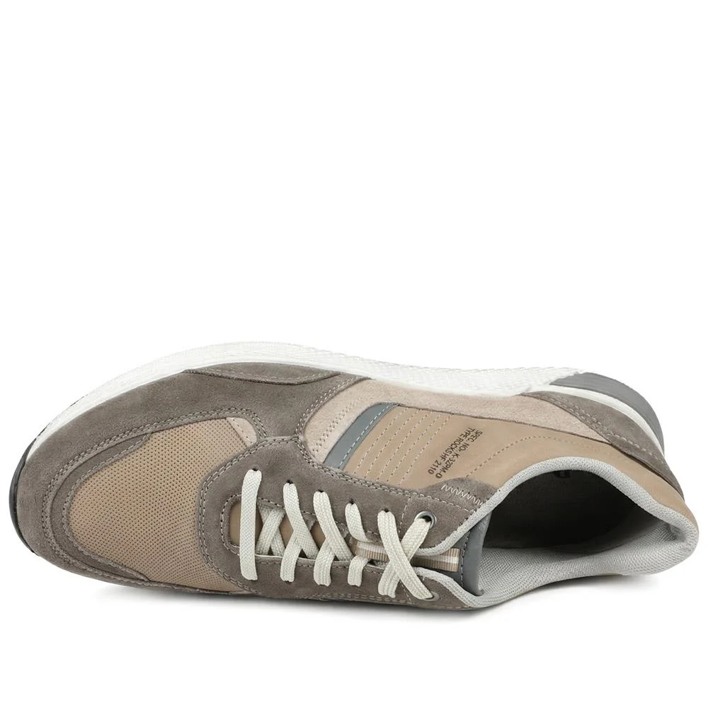 Padders Leather Lace Up Trainers - PADPARK43505 / 328 922 - Sand - Image 4