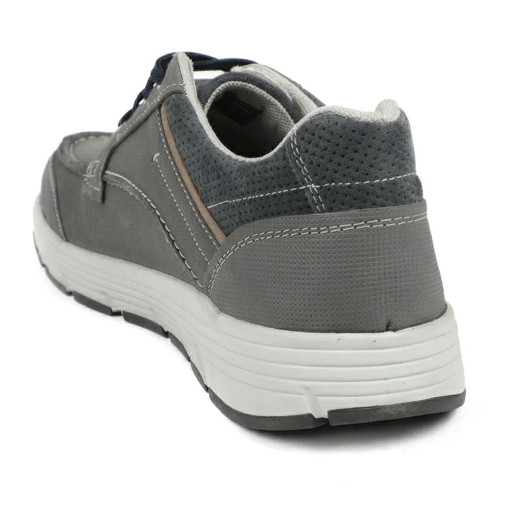 Padders Leather Rugged Casual Lace Up Shoes - PADPARK43506 / 328 921 - Navy - Image 3