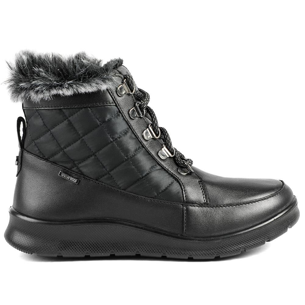 Padders Leather Soft Lined Weather Boots - GOOD42505 / 328 852 - Black - Image 2