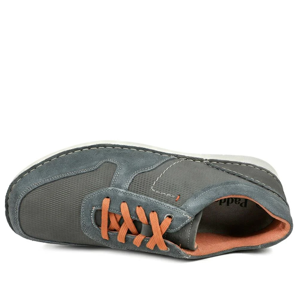 Padders Leather Wide Fit Lace Up Shoes - PADPARK43512 / 328 902 - Navy - Image 4