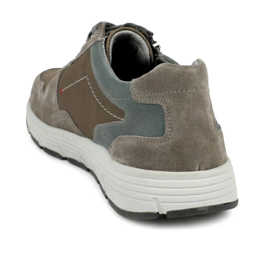 Padders Leather Zip & Lace Fasten Trainers - PADPARK43508 / 328 900 - Brown - Image 3