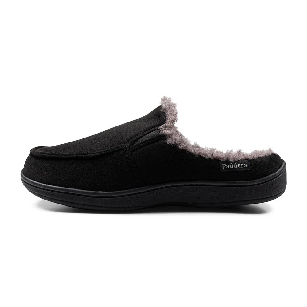 Padders Mens Slippers G Fit Side Stitched Washable - TOM - Tom / null - Black Combi - Image 5