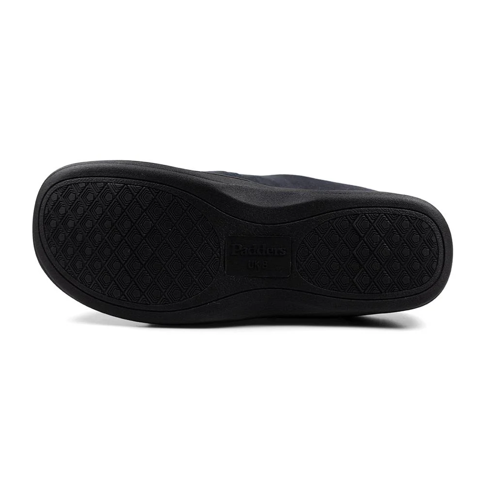 Padders Mens Slippers G Fit Side Stitched Washable - TOM - Tom / null - Navy Combi - Image 3