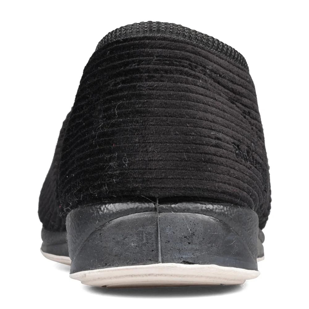 Padders Mens Slippers G Fit Vulcanised - ALBERT - Albert / null - Black Cord - Image 5
