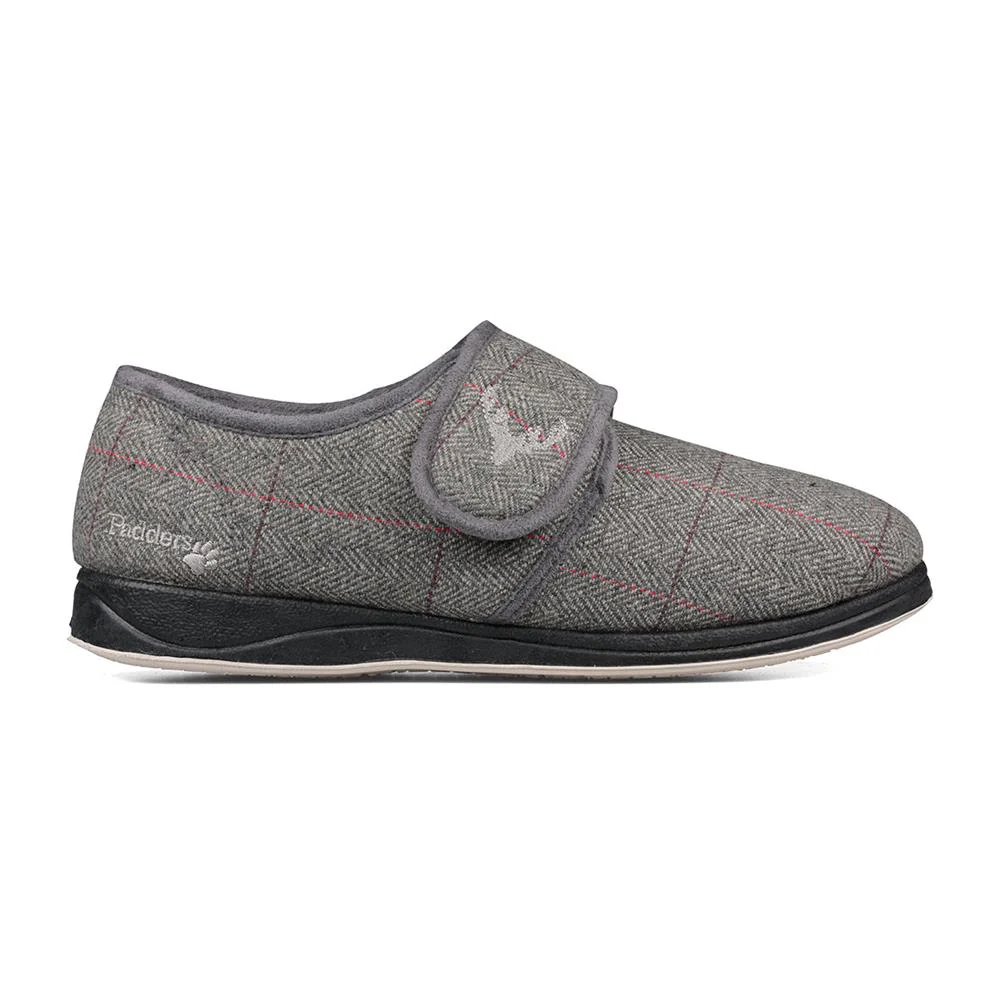 Padders+ Mens Slippers G Fit Vulcanised - CHARLES - Charles / null - Grey Combi - Image 2
