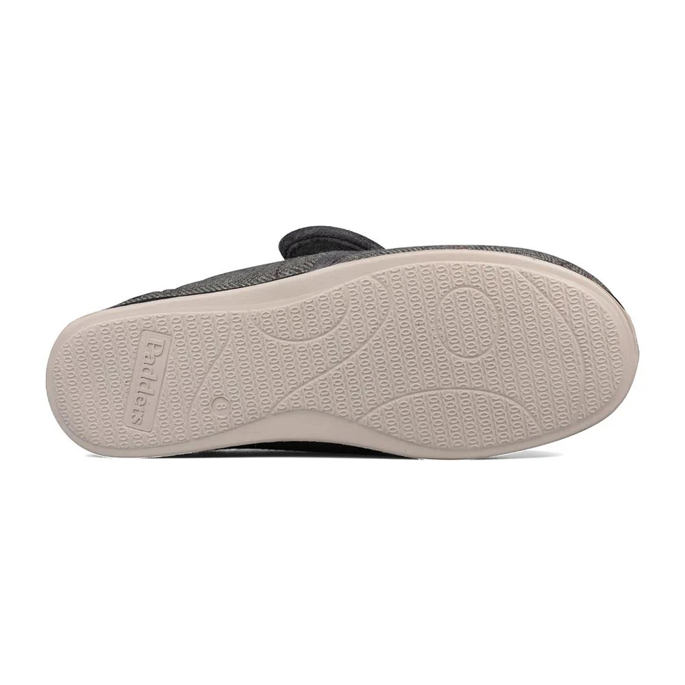 Padders+ Mens Slippers G Fit Vulcanised - CHARLES - Charles / null - Grey Combi - Image 3