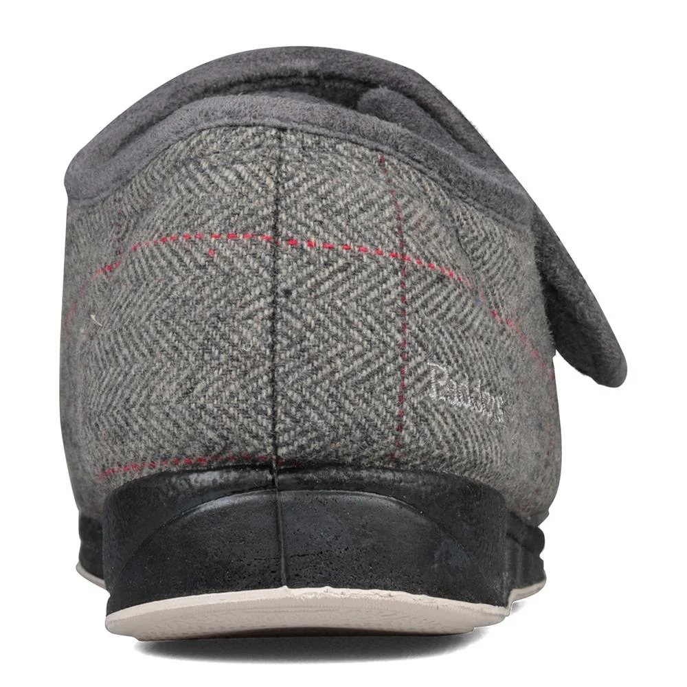 Padders+ Mens Slippers G Fit Vulcanised - CHARLES - Charles / null - Grey Combi - Image 4