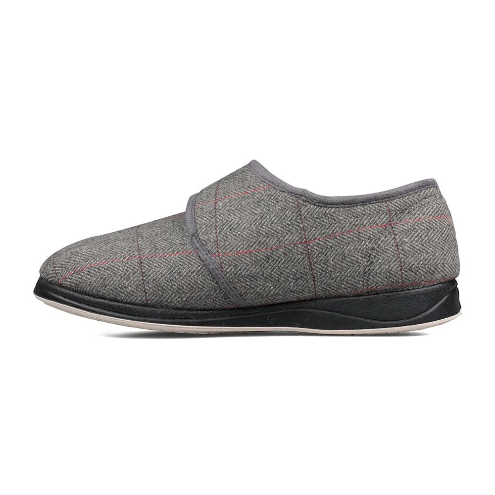 Padders+ Mens Slippers G Fit Vulcanised - CHARLES - Charles / null - Grey Combi - Image 5
