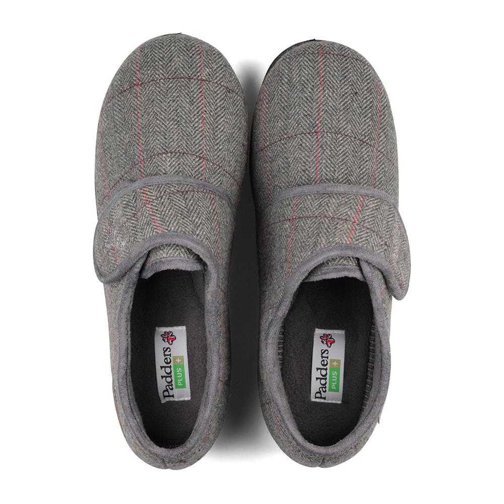 Padders+ Mens Slippers G Fit Vulcanised - CHARLES - Charles / null - Grey Combi - Image 6