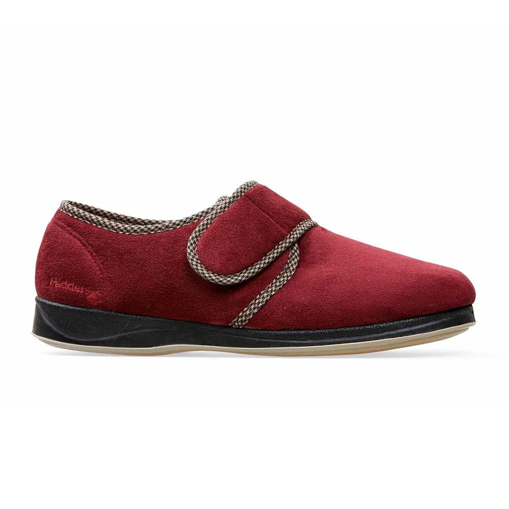 Padders Mens Slippers G Fit Vulcanised - HARRY - Harry / null - Burgundy - Image 2