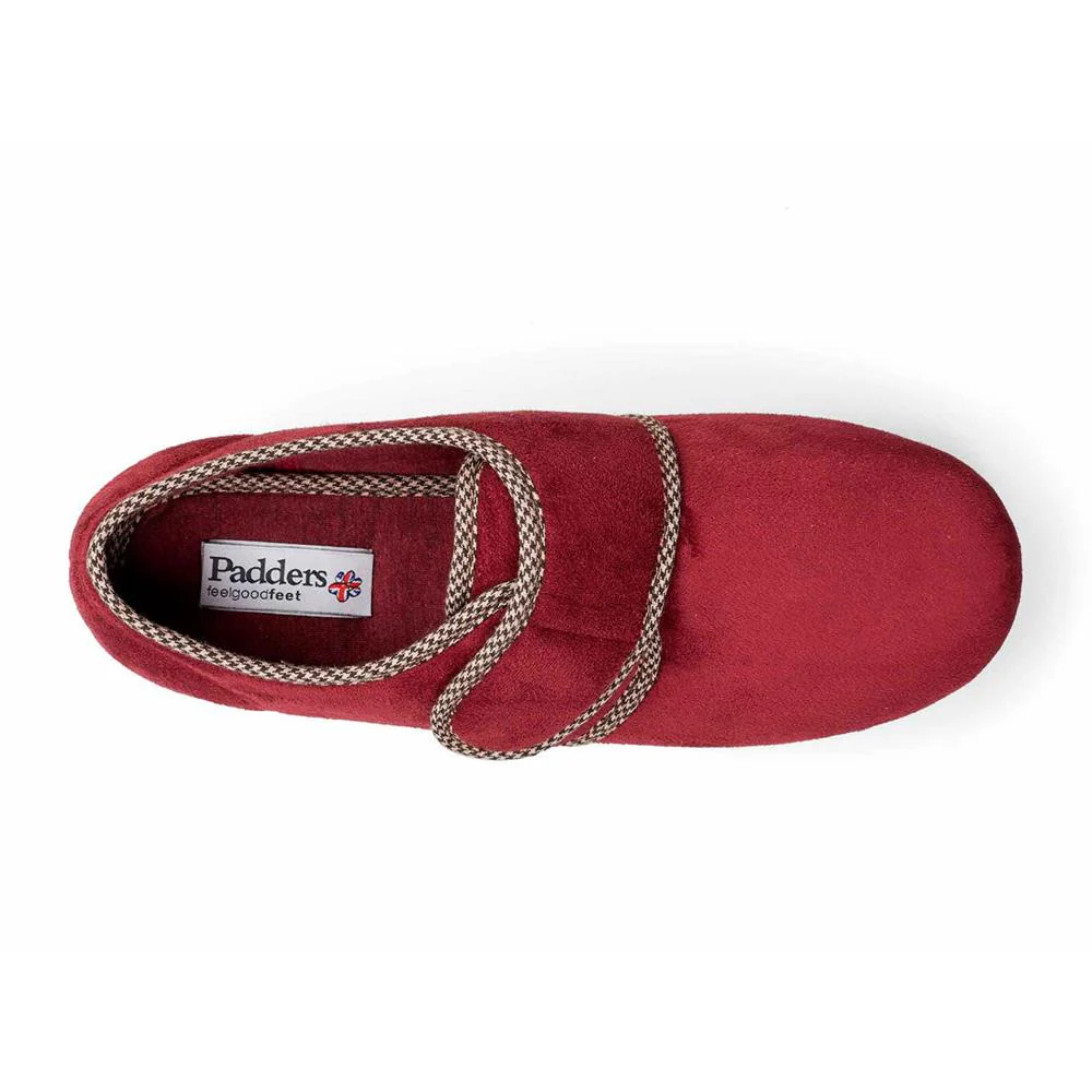 Padders Mens Slippers G Fit Vulcanised - HARRY - Harry / null - Burgundy - Image 3