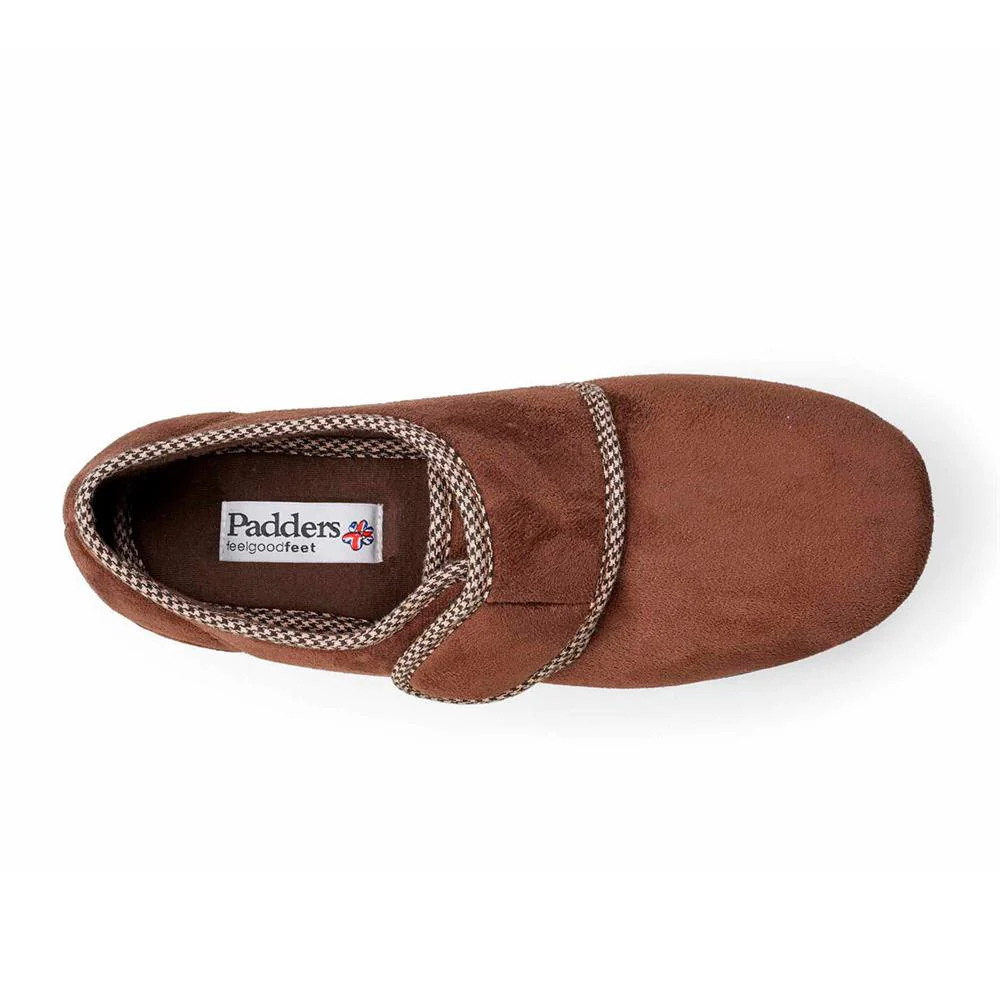 Padders Mens Slippers G Fit Vulcanised - HARRY - Harry / null - Dark Brown - Image 2