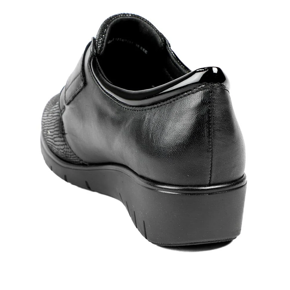 Padders Twilight Leather Slip On Shoes - SERVI42500 / 329 325 - Black - Image 2