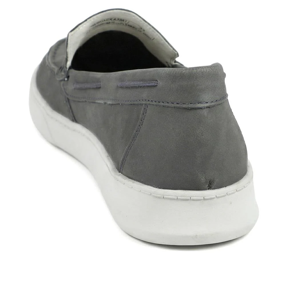 Padders Wide Fit Leather Slip On Shoes - PADPARK43502 / 328 899 - Navy - Image 3