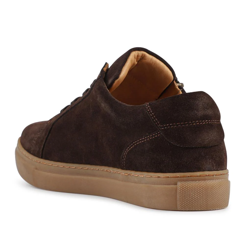 Padova2 Leather Lace-Up Trainers - PADOVA2 / 324 917 - Choco Suede - Image 3