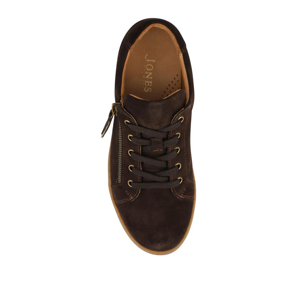 Padova2 Leather Lace-Up Trainers - PADOVA2 / 324 917 - Choco Suede - Image 4
