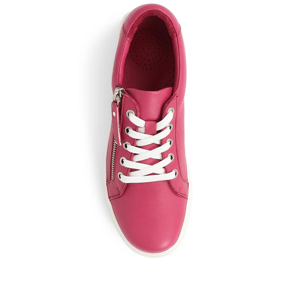 Padova2 Leather Lace-Up Trainers - PADOVA2 / 324 917 - Pink - Image 5