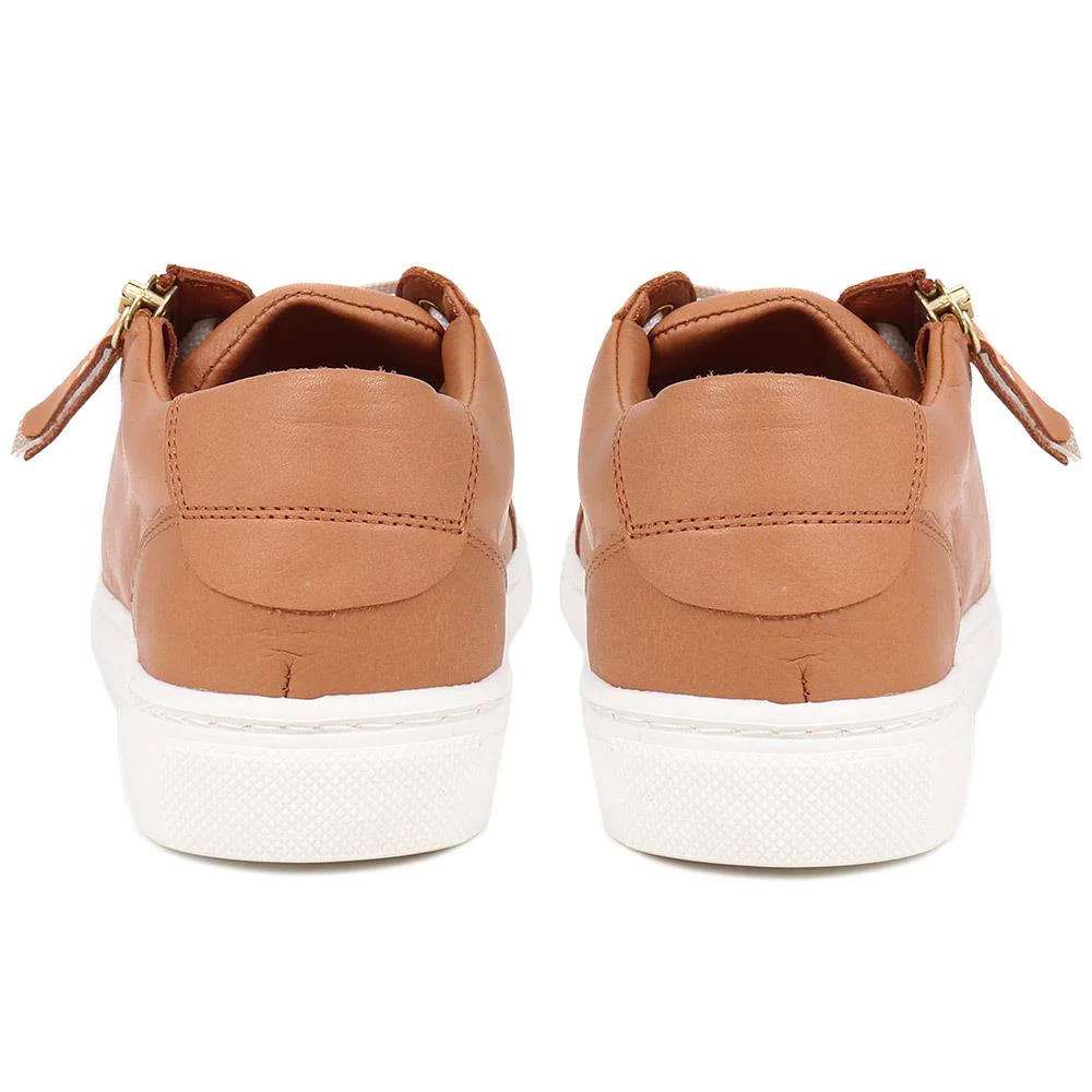 Padova2 Leather Lace-Up Trainers - PADOVA2 / 324 917 - Tan - Image 3
