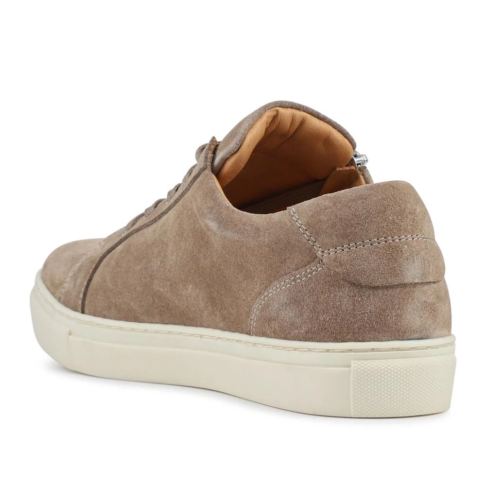 Padova2 Leather Lace-Up Trainers - PADOVA2 / 324 917 - Taupe Suede - Image 3