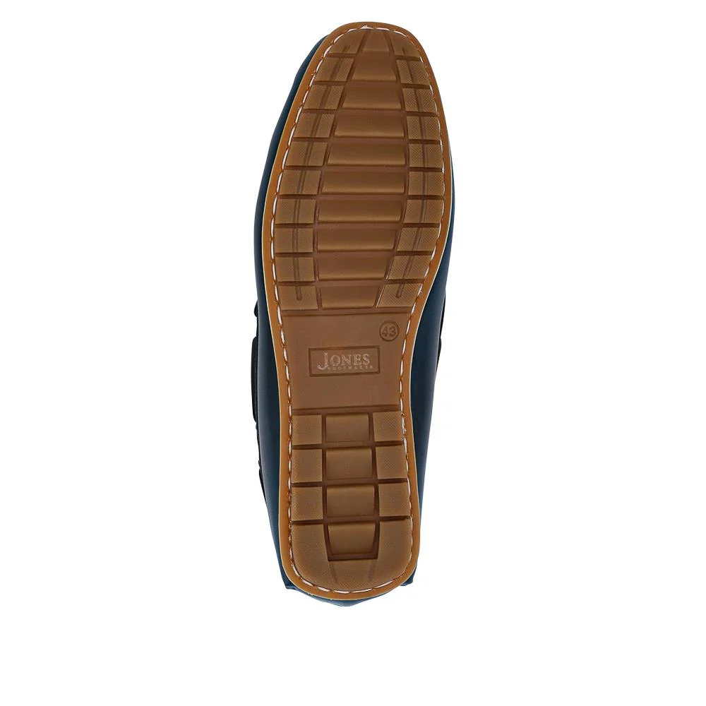 Parks Casual Leather Moccasins  - PARKS / 327 313 - Navy - Image 4