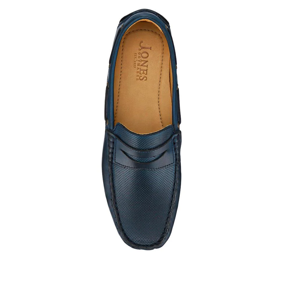 Parks Casual Leather Moccasins  - PARKS / 327 313 - Navy - Image 5