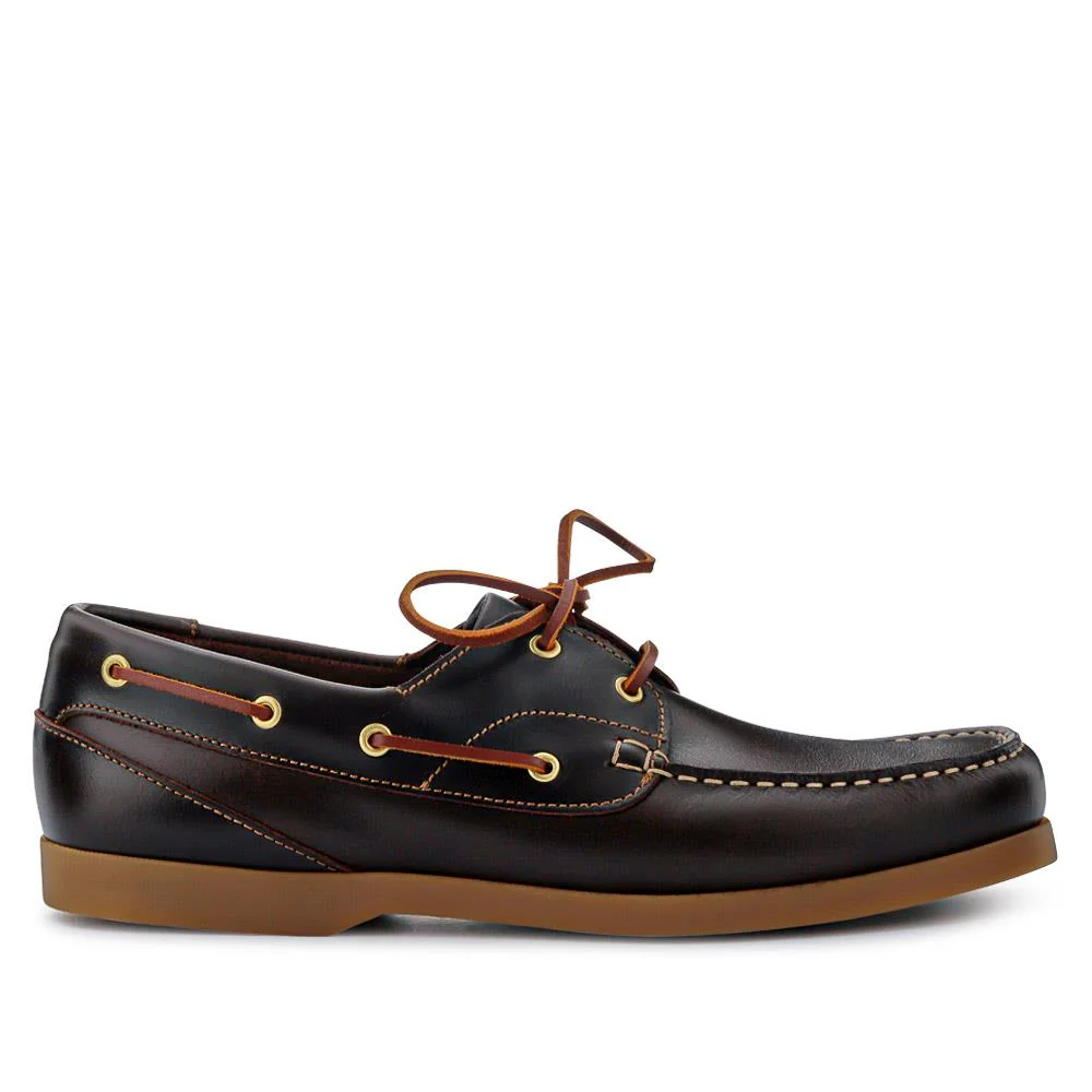 Parsons Leather Boat Shoes - PARSONS / 320 153 - Brown - Image 4