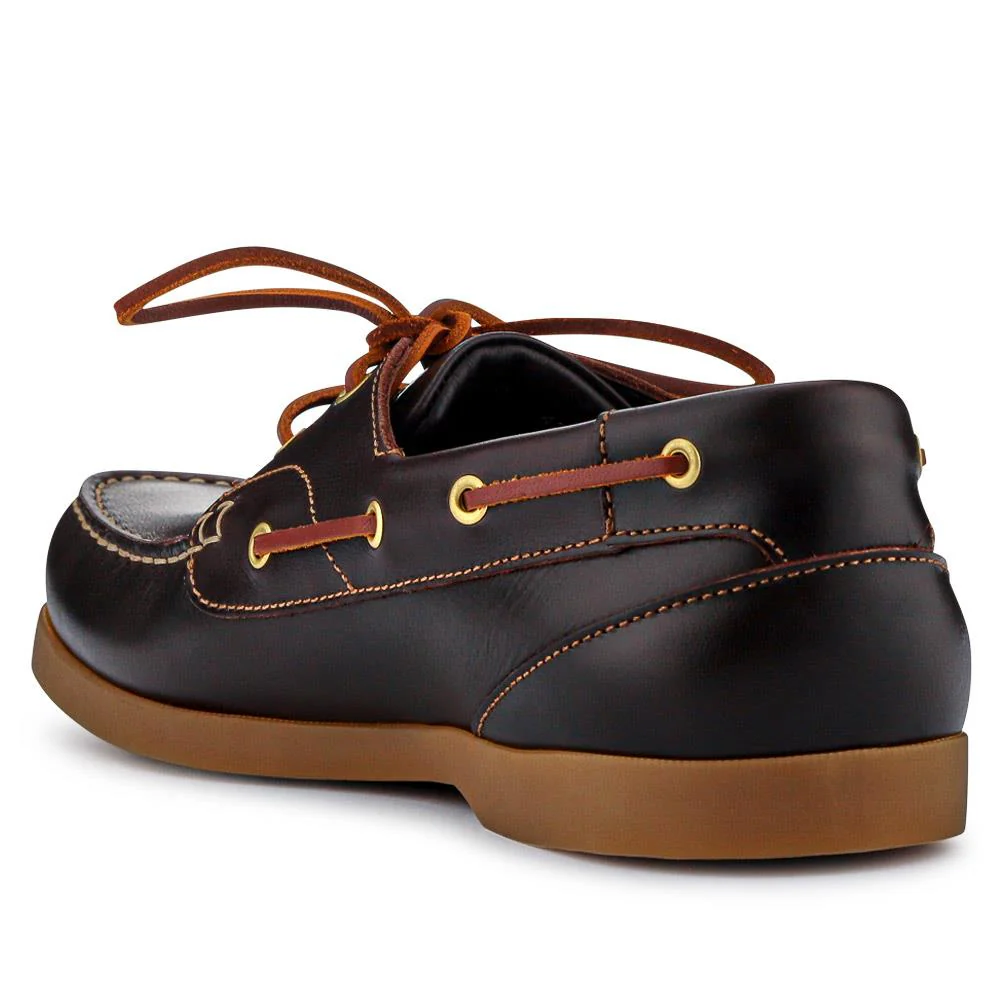 Parsons Leather Boat Shoes - PARSONS / 320 153 - Brown - Image 5