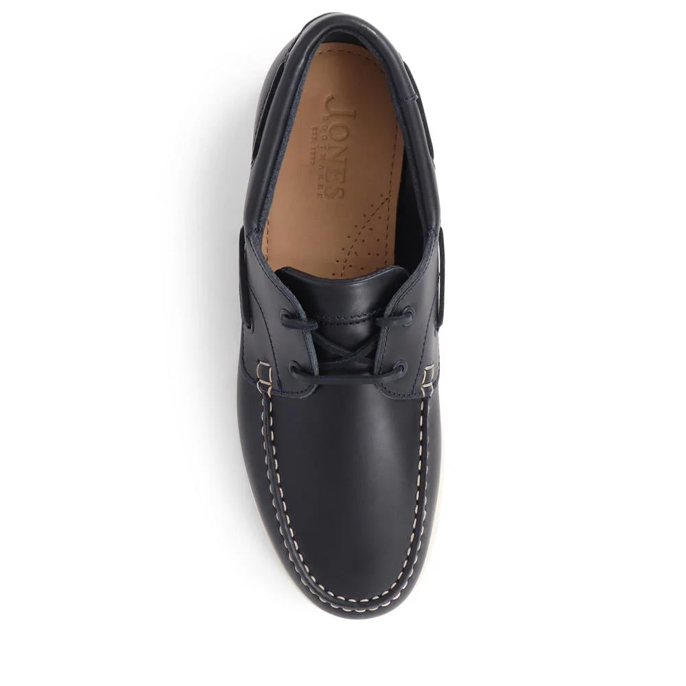 Parsons Leather Boat Shoes - PARSONS / 320 153 - Navy - White - Image 9
