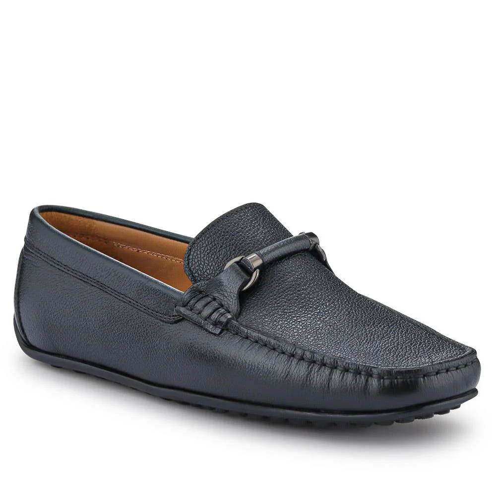 Pascual Leather Moccasins - PASCUAL / 326 785 - Black Grain