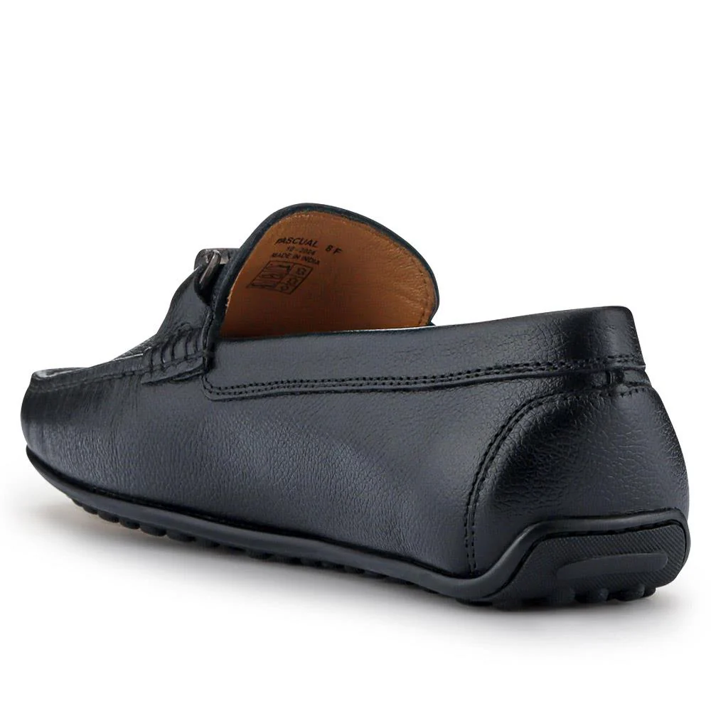 Pascual Leather Moccasins - PASCUAL / 326 785 - Black Grain - Image 3