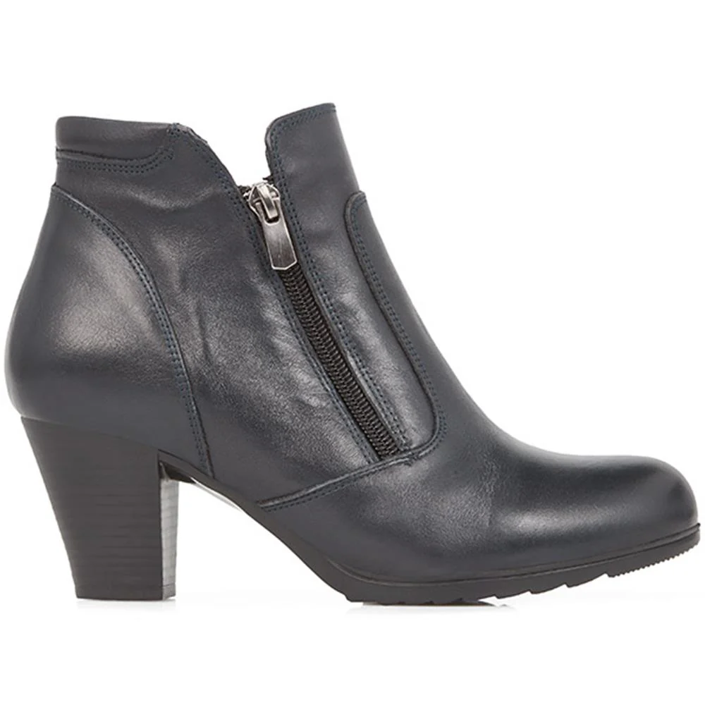 Patent Ankle Boot - VED28504 / 313 889 - Navy - Image 2