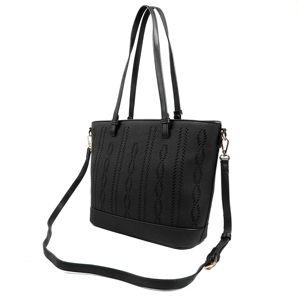 Patterned Daily Handbag - BELHETIA41006 / 327 412 - Black - Image 3