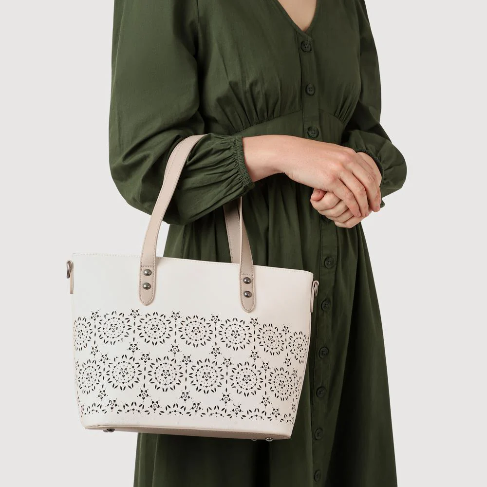Patterned Handbag - WAHT41007 / 327 419 - White - Image 4