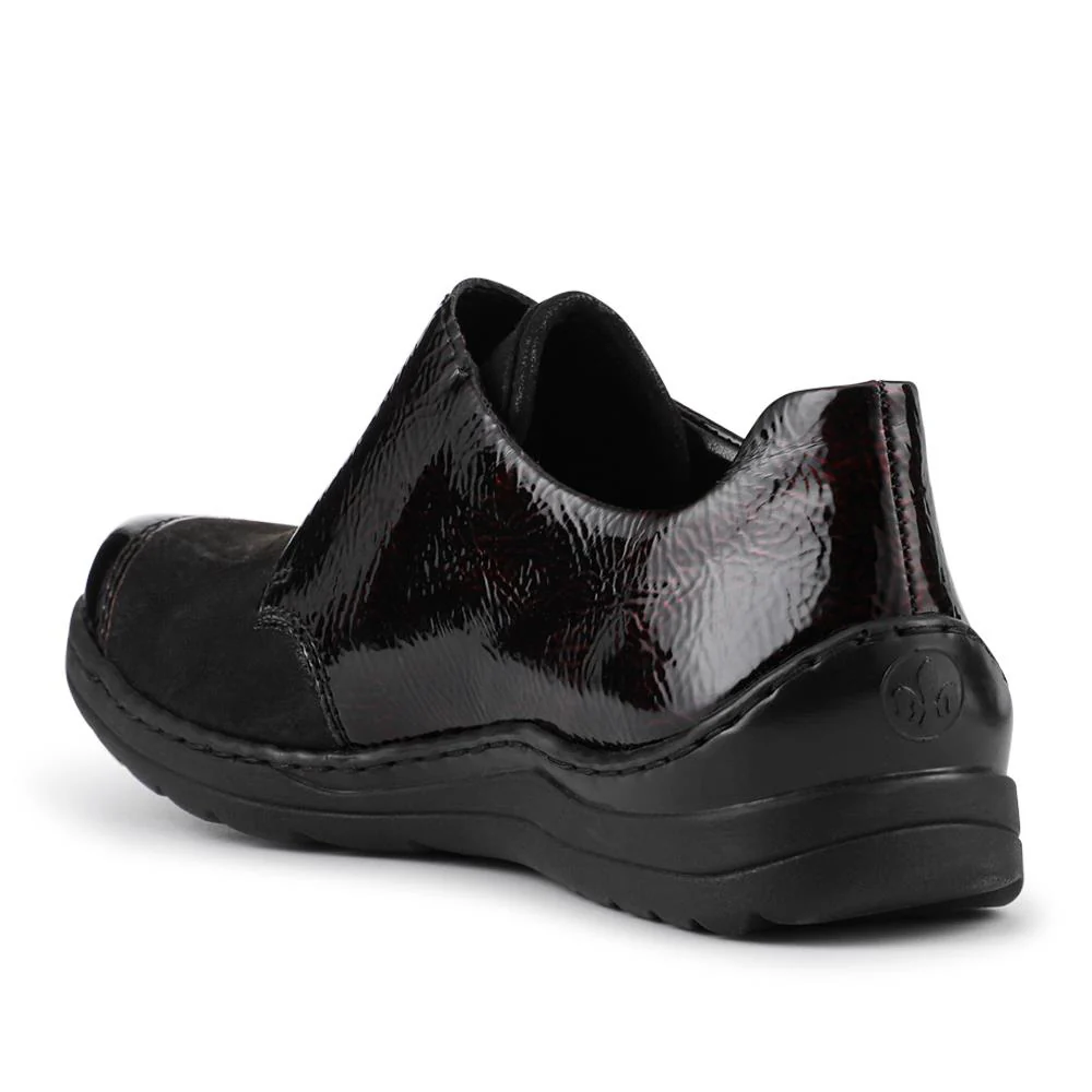 Patterned Touch-Fasten Shoes - RKR40505 / 325 661 - Burgundy - Image 3