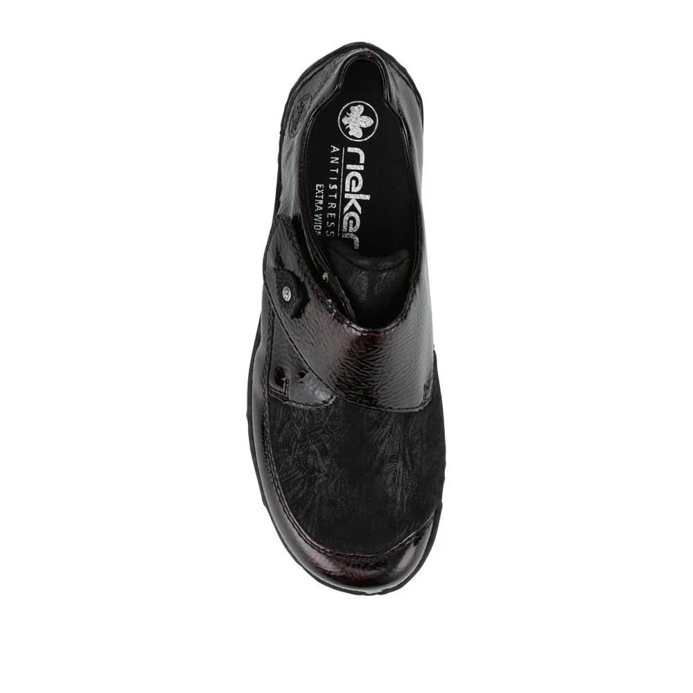 Patterned Touch-Fasten Shoes - RKR40505 / 325 661 - Burgundy - Image 4