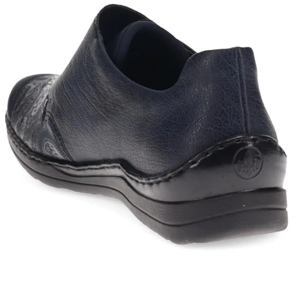 Patterned Touch-Fasten Shoes - RKR40505 / 325 661 - Navy - Image 3