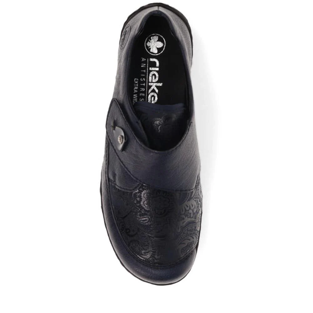 Patterned Touch-Fasten Shoes - RKR40505 / 325 661 - Navy - Image 5