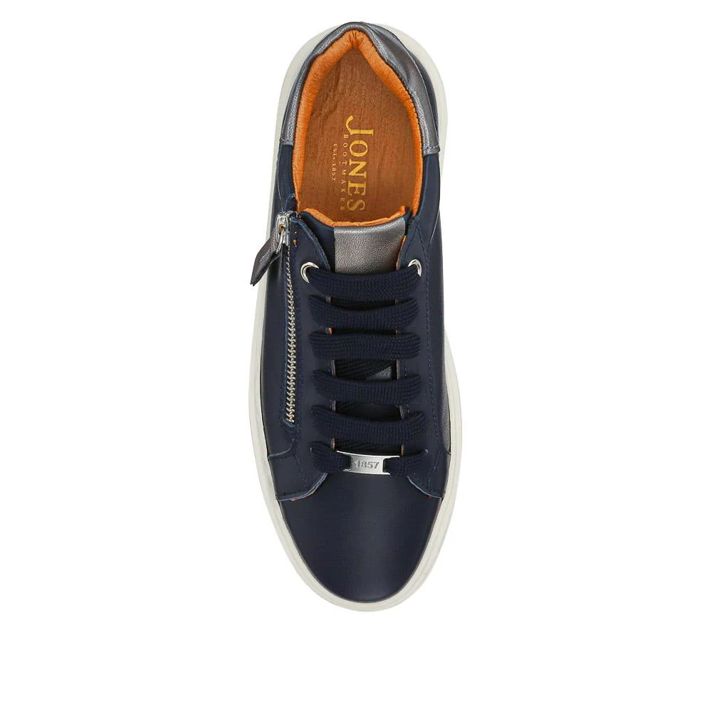 Paulina Chunky Leather Trainers - PAULINA / 326 970 - Navy - Image 4